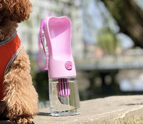Pet Dog Cat Water Bottle Portable FeedeHydraSip™ Pet Water Bottle – Portable Travel Feeder for Dogs & Cats (250ml)
