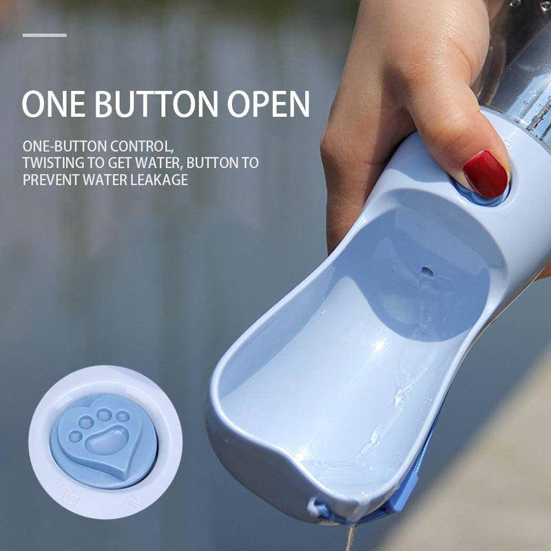 Pet Dog Cat Water Bottle Portable FeedeHydraSip™ Pet Water Bottle – Portable Travel Feeder for Dogs & Cats (250ml)
