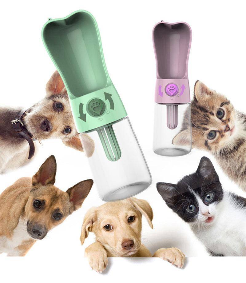 Pet Dog Cat Water Bottle Portable FeedeHydraSip™ Pet Water Bottle – Portable Travel Feeder for Dogs & Cats (250ml)