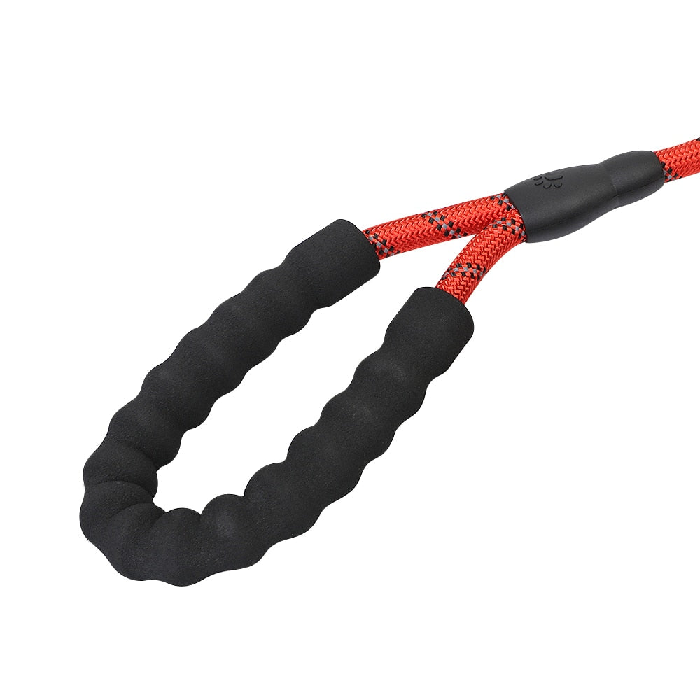 Reflective Large Dog Leash Nylon Rope Pet RunninrailGuard™ Reflective Dog Leash – Heavy Duty Nylon Rope Leash for Medium & Large Dogs (5ft)