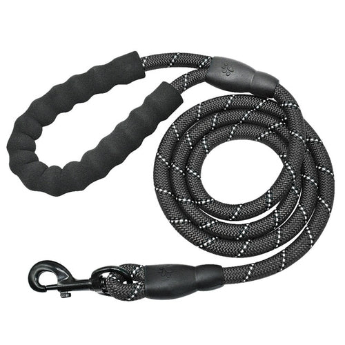 Reflective Large Dog Leash Nylon Rope Pet RunninrailGuard™ Reflective Dog Leash – Heavy Duty Nylon Rope Leash for Medium & Large Dogs (5ft)