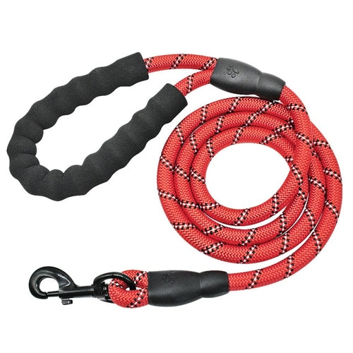Reflective Large Dog Leash Nylon Rope Pet RunninrailGuard™ Reflective Dog Leash – Heavy Duty Nylon Rope Leash for Medium & Large Dogs (5ft)