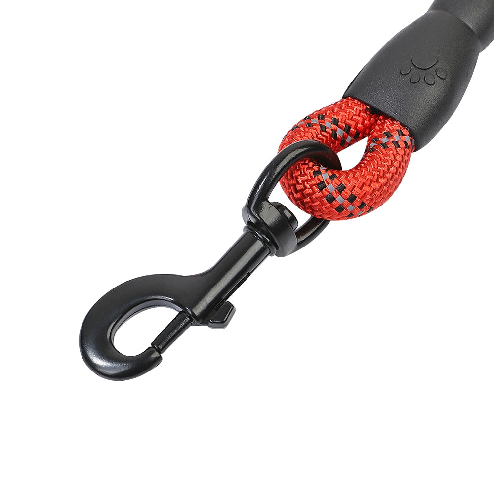 Reflective Large Dog Leash Nylon Rope Pet RunninrailGuard™ Reflective Dog Leash – Heavy Duty Nylon Rope Leash for Medium & Large Dogs (5ft)