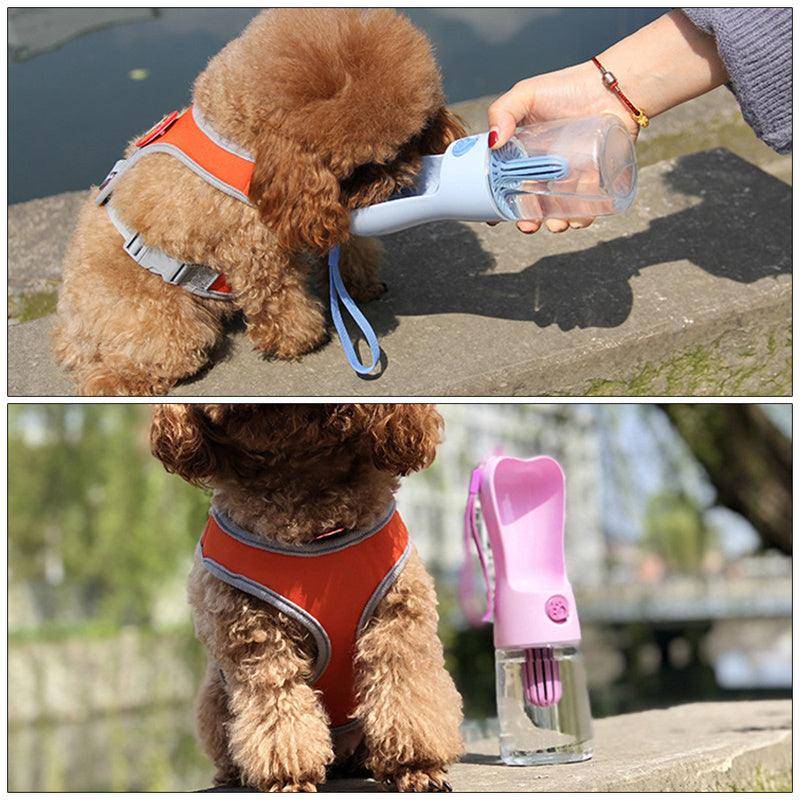 Pet Dog Cat Water Bottle Portable FeedeHydraSip™ Pet Water Bottle – Portable Travel Feeder for Dogs & Cats (250ml)