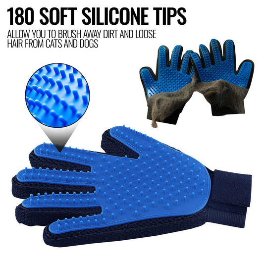 PawGlide™ Pet Grooming Gloves – Deshedding Mitts for Dogs, Cats & Horses (Set of 2)