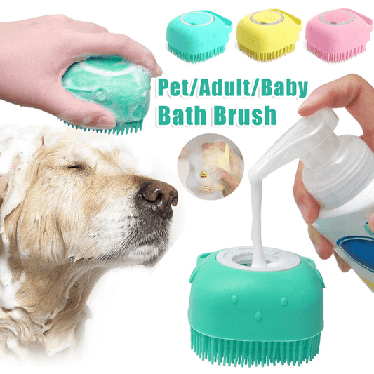 Gentlepaws™ Silicone Grooming Glove – Bath & Massage Brush for Dogs & Cats