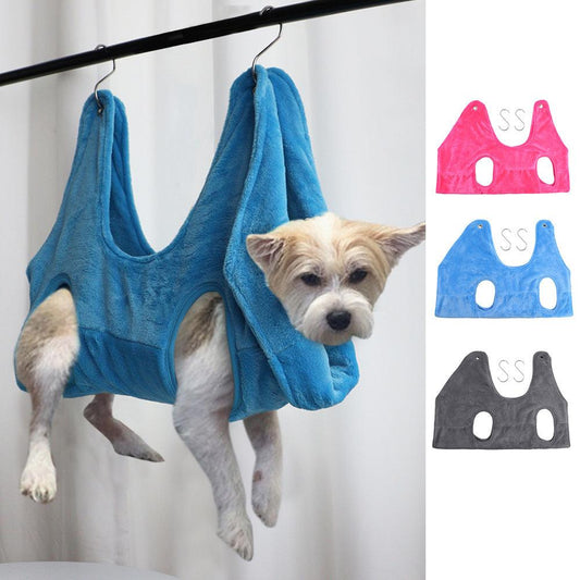 GroomEase™ Pet Grooming Hammock – Restraint Sling for Dogs & Cats (S–L)