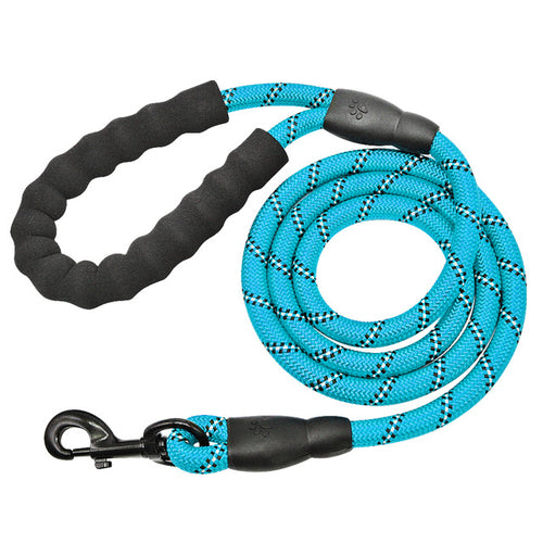 Reflective Large Dog Leash Nylon Rope Pet RunninrailGuard™ Reflective Dog Leash – Heavy Duty Nylon Rope Leash for Medium & Large Dogs (5ft)
