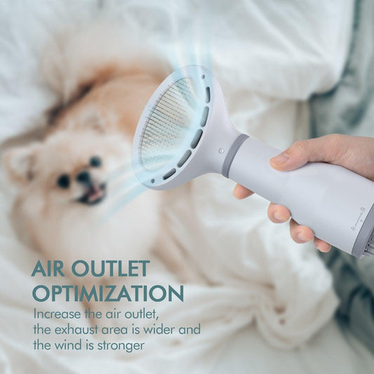 GroomFlow™ 2-in-1 Pet Hair Dryer & Slicker Brush – Blow Dry + Groom in One Tool